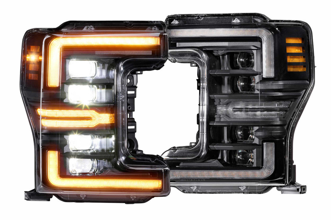 Morimoto XB LED Projector Amber DRL Headlights (GEN2): Ford F250/F350/F450 Super Duty 2017-2019