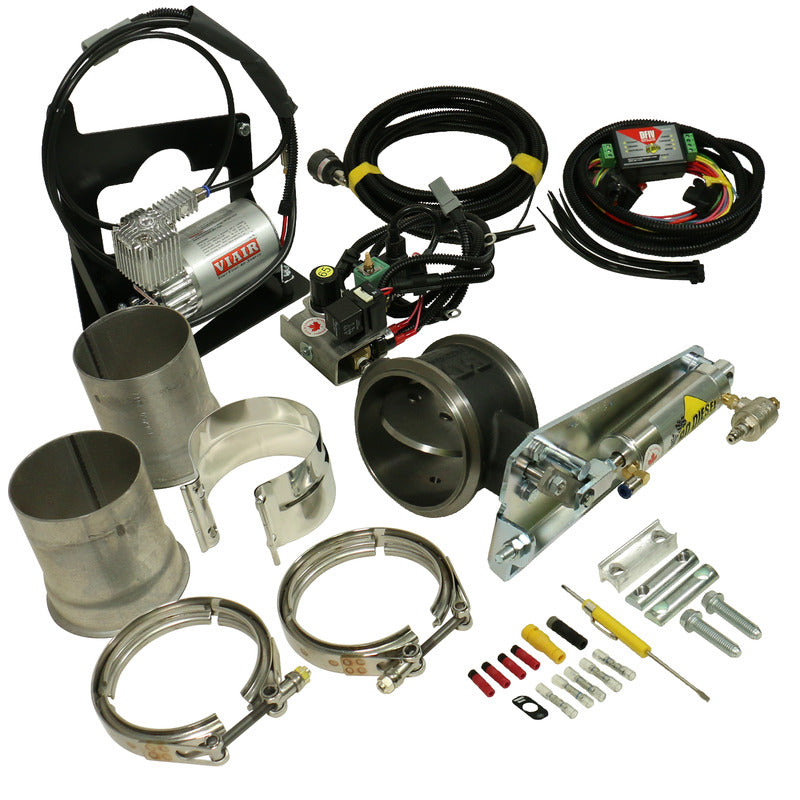 Exhaust Brake 2003-2005 Dodge Air Actuated Remote Mount Valve 4in Exhaust c/w Air Compressor BD Diesel