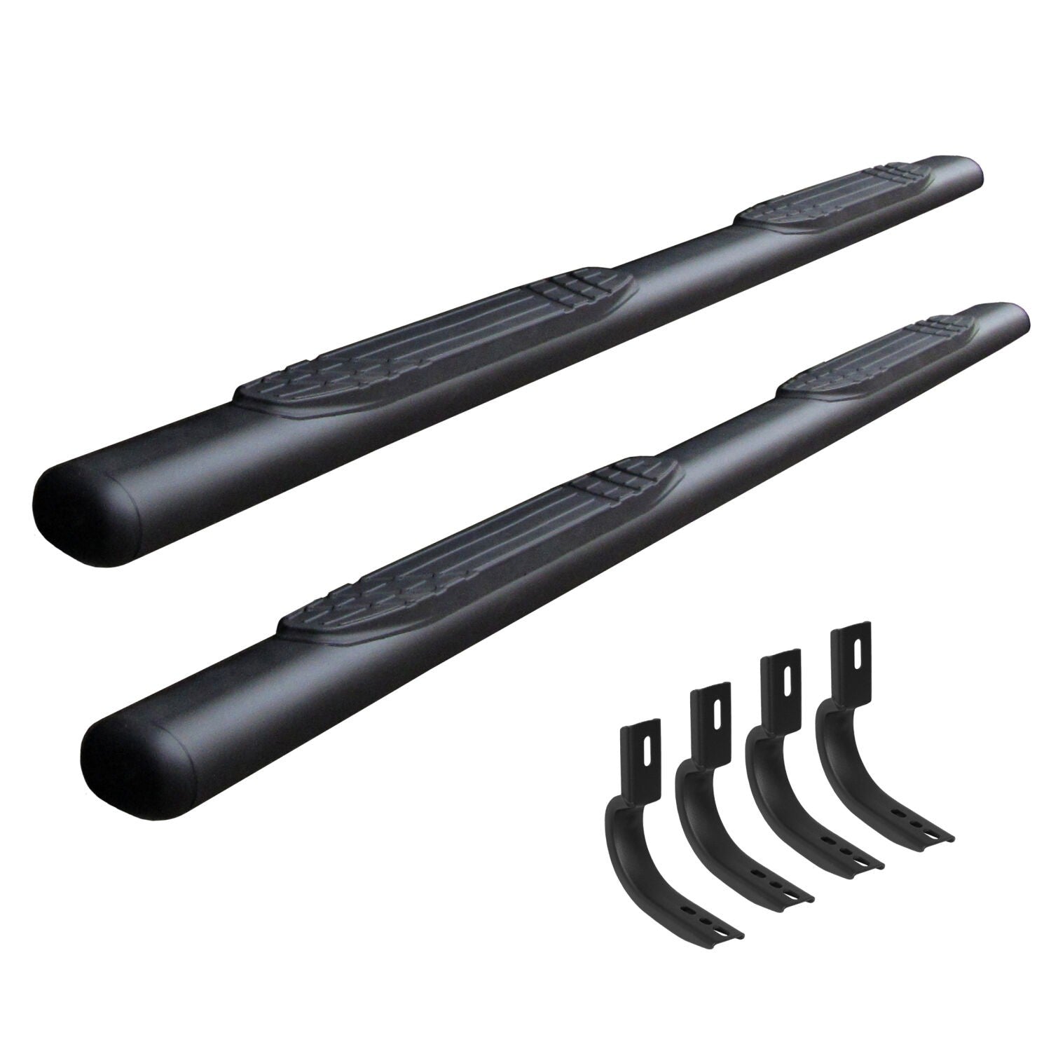 4 Inch 1000 Series SideSteps & Bracket Kit Textured Black 2002-2008 Dodge Ram 1500/2500/3500 Go Rhino