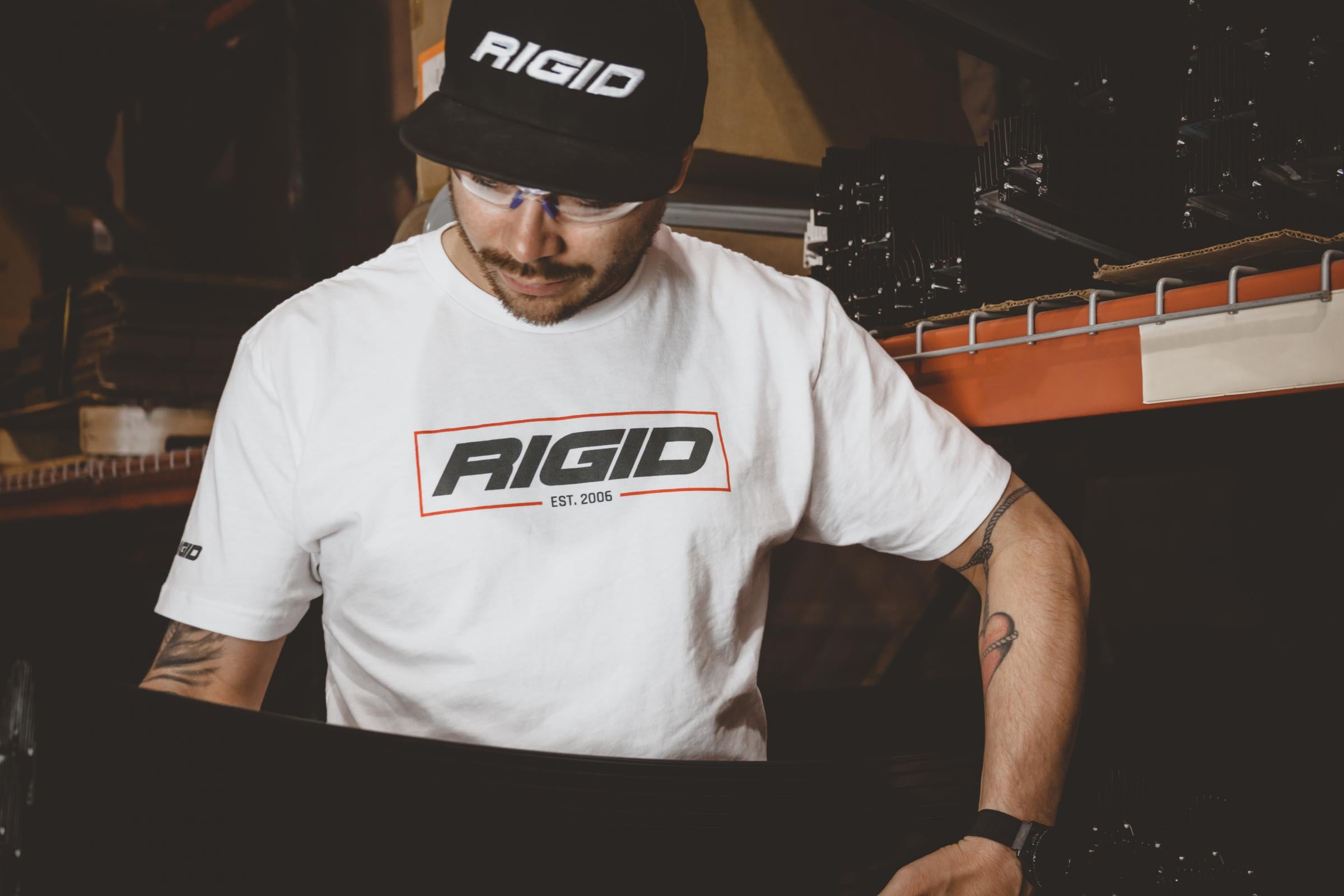 RIGID T Shirt Established 2006 White
