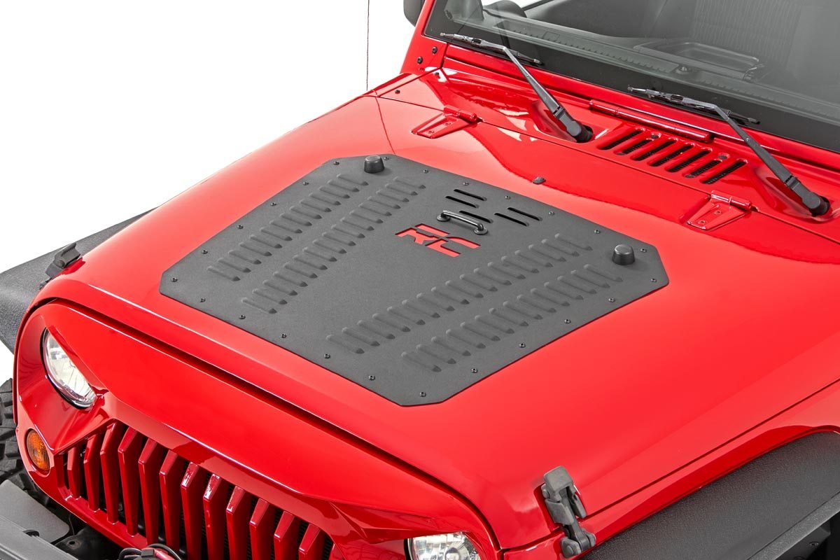Jeep Powder Coated Hood Louver 07-18 Wrangler JK Rough Country