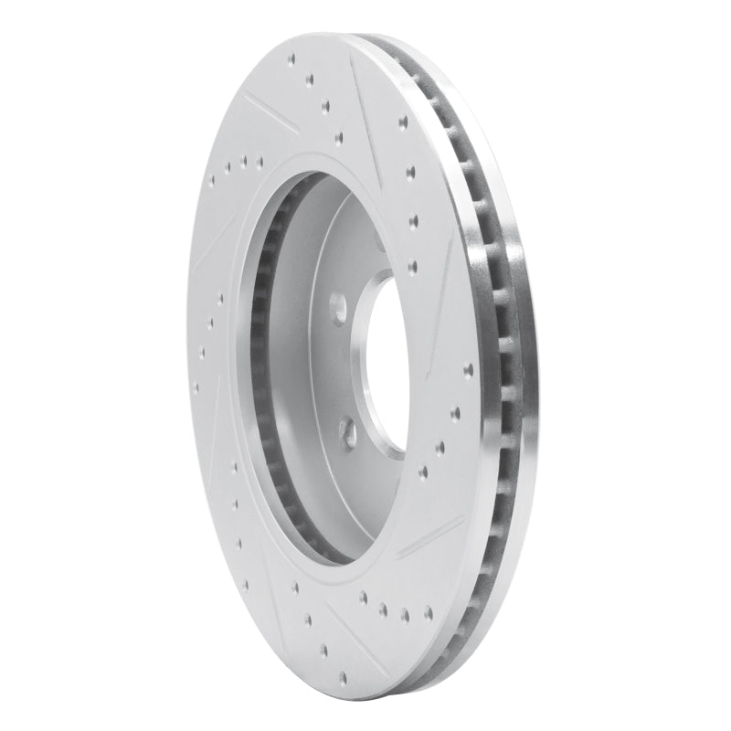 R1 04-08 Ford F-150 4WD Front Left Drilled & Slotted Silver Brake Rotor