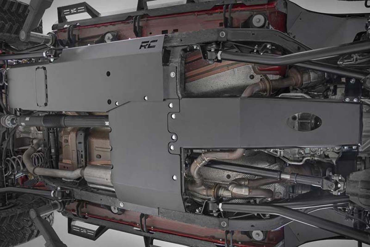 Skid Plate Combo 3.6L Engine T-Case Jeep Wrangler Unlimited (18-19) Rough Country