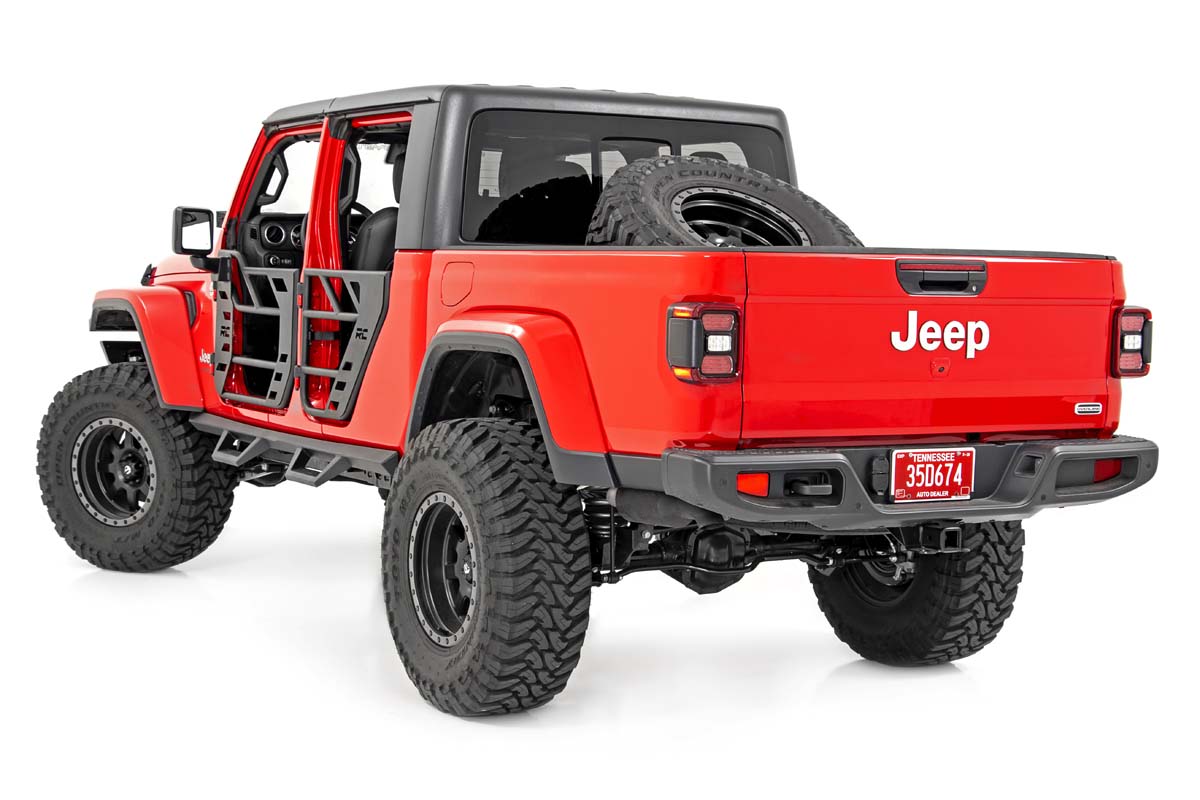 Tubular Doors Front and Rear Jeep Gladiator JT/Wrangler JL 4WD (18-26) Rough Country