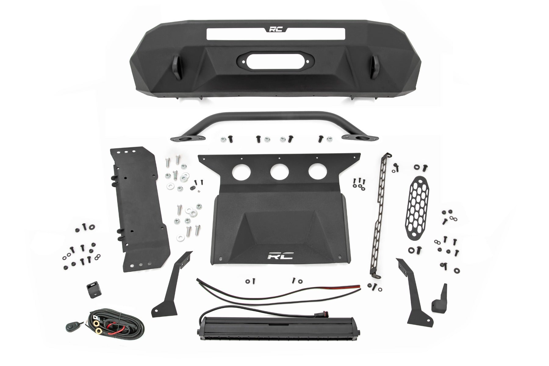 Front Bumper Hybrid 20 Inch Black DRL LED Toyota Tacoma 2WD/4WD (2016-2023) Rough Country