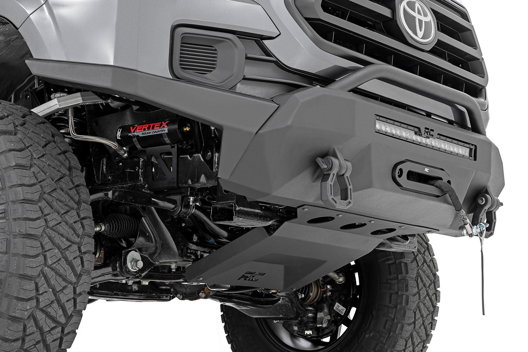 Front Bumper High Clearance Hybrid 20 Inch Black DRL LED Toyota Tacoma (16-23) Rough Country