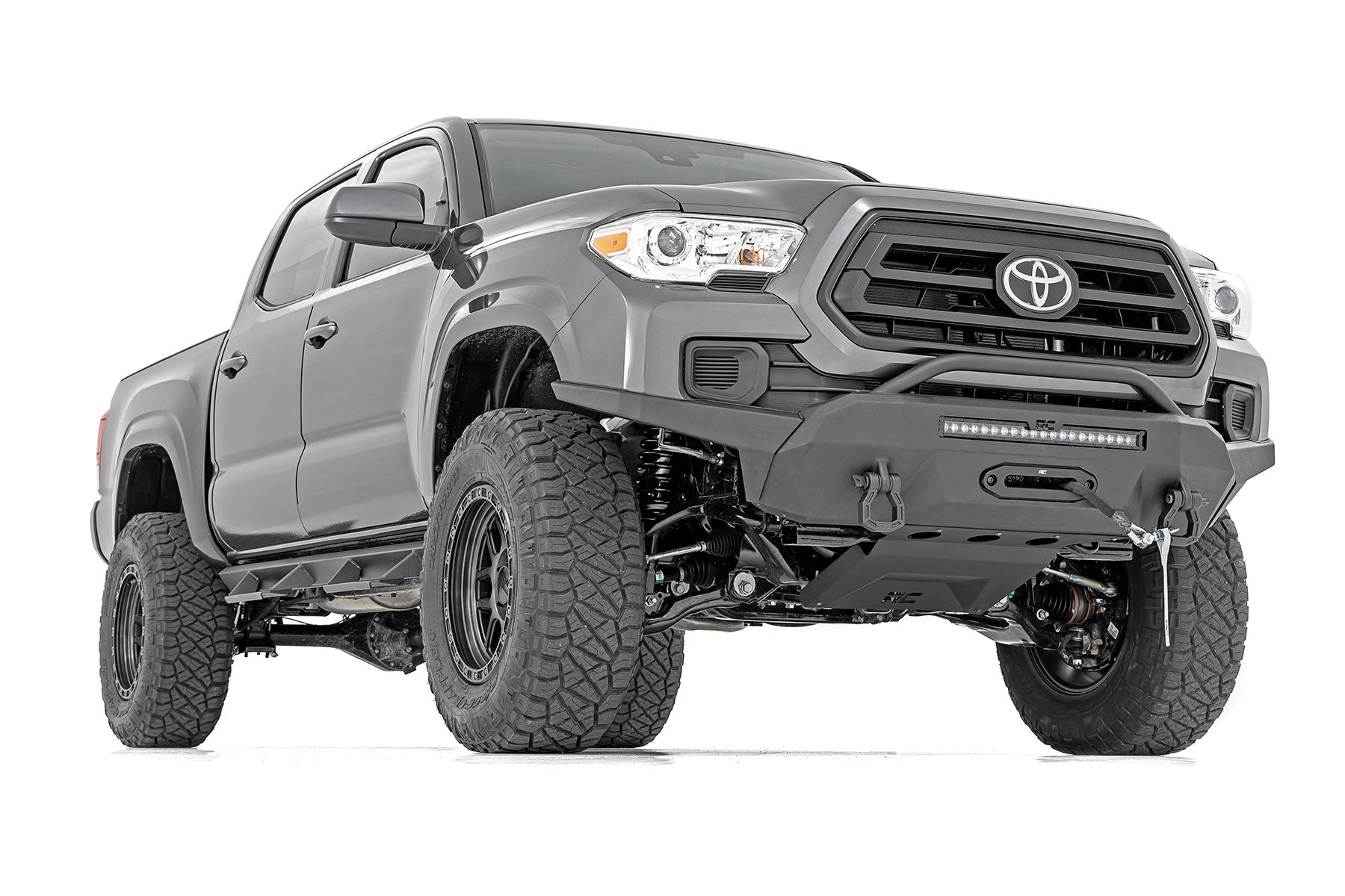 Front Bumper High Clearance Hybrid 20 Inch Black DRL LED Toyota Tacoma (16-23) Rough Country