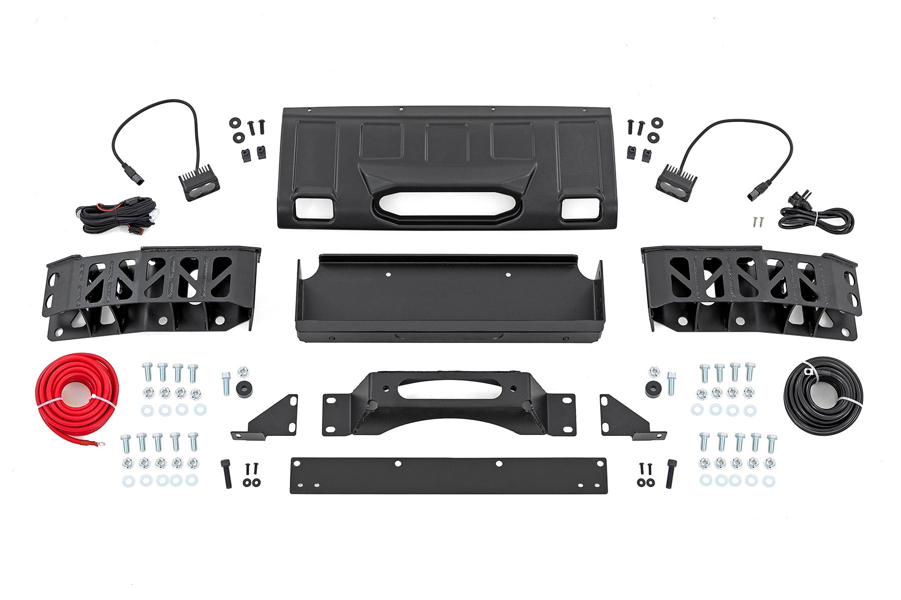 Hidden Winch Mount Yellow SAE Fog Toyota Land Cruiser 4WD (2024-2026) Rough Country