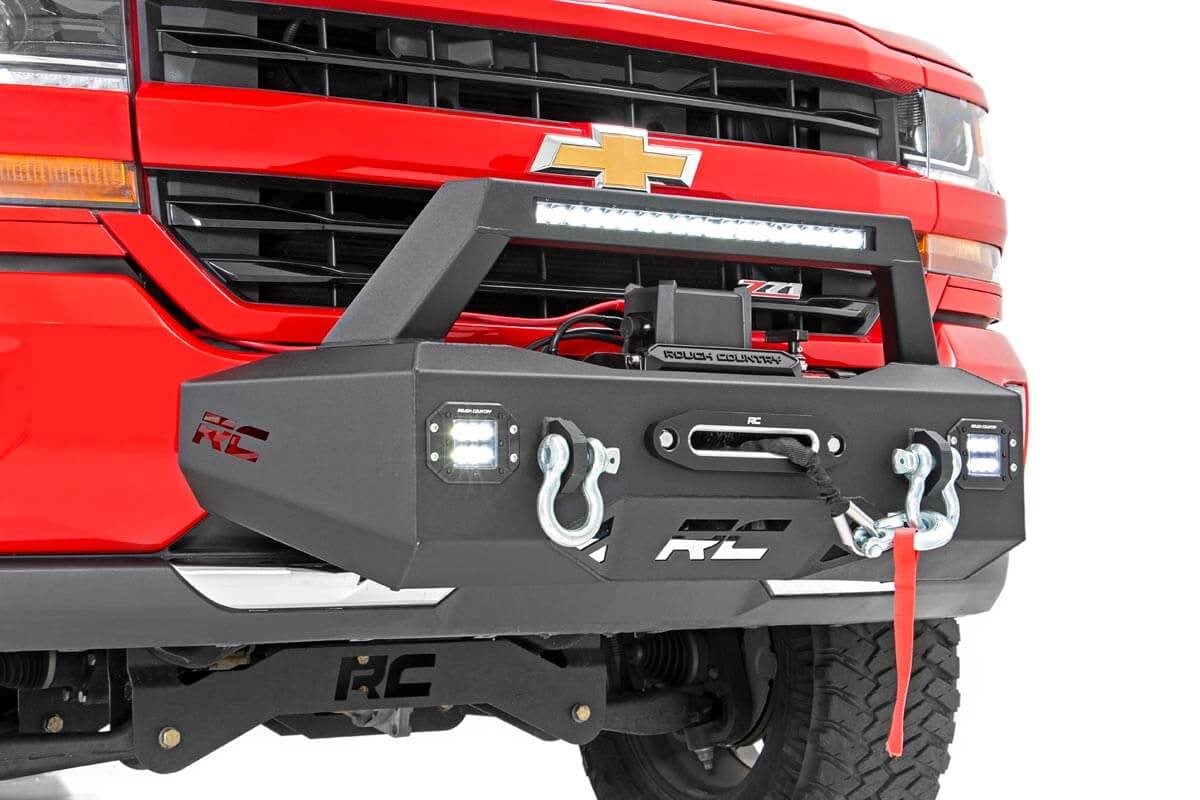 EXO Winch Mount Kit Chevy Silverado 1500 2WD/4WD (2007-2018 & Classic) Rough Country