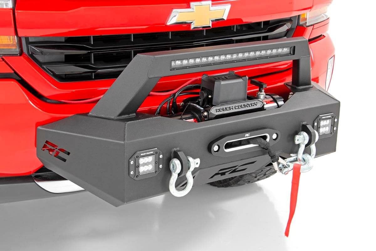 EXO Winch Mount Kit Chevy Silverado 1500 2WD/4WD (2007-2018 & Classic) Rough Country