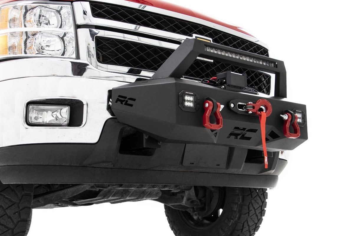 EXO Winch Mount Kit Chevy Silverado 2500 HD/3500 HD 2WD/4WD (2011-2019) Rough Country