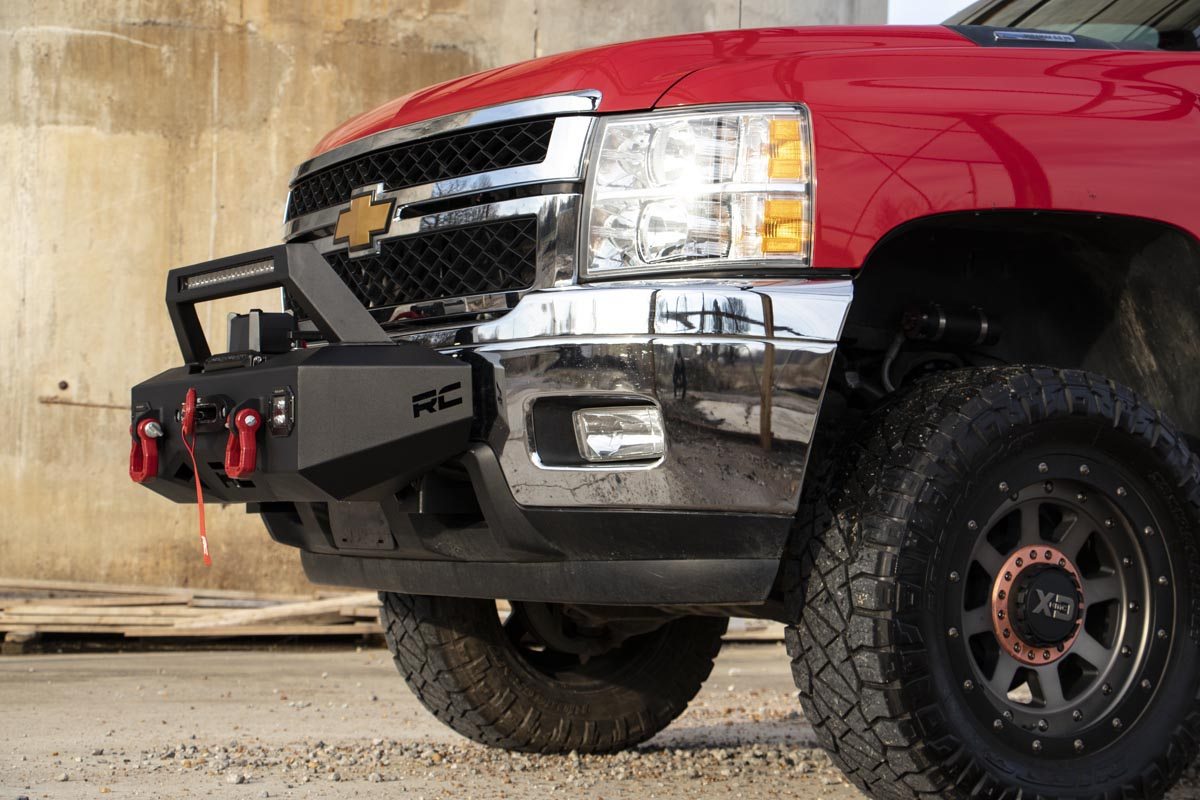 EXO Winch Mount Kit Chevy Silverado 2500 HD/3500 HD 2WD/4WD (2011-2019) Rough Country