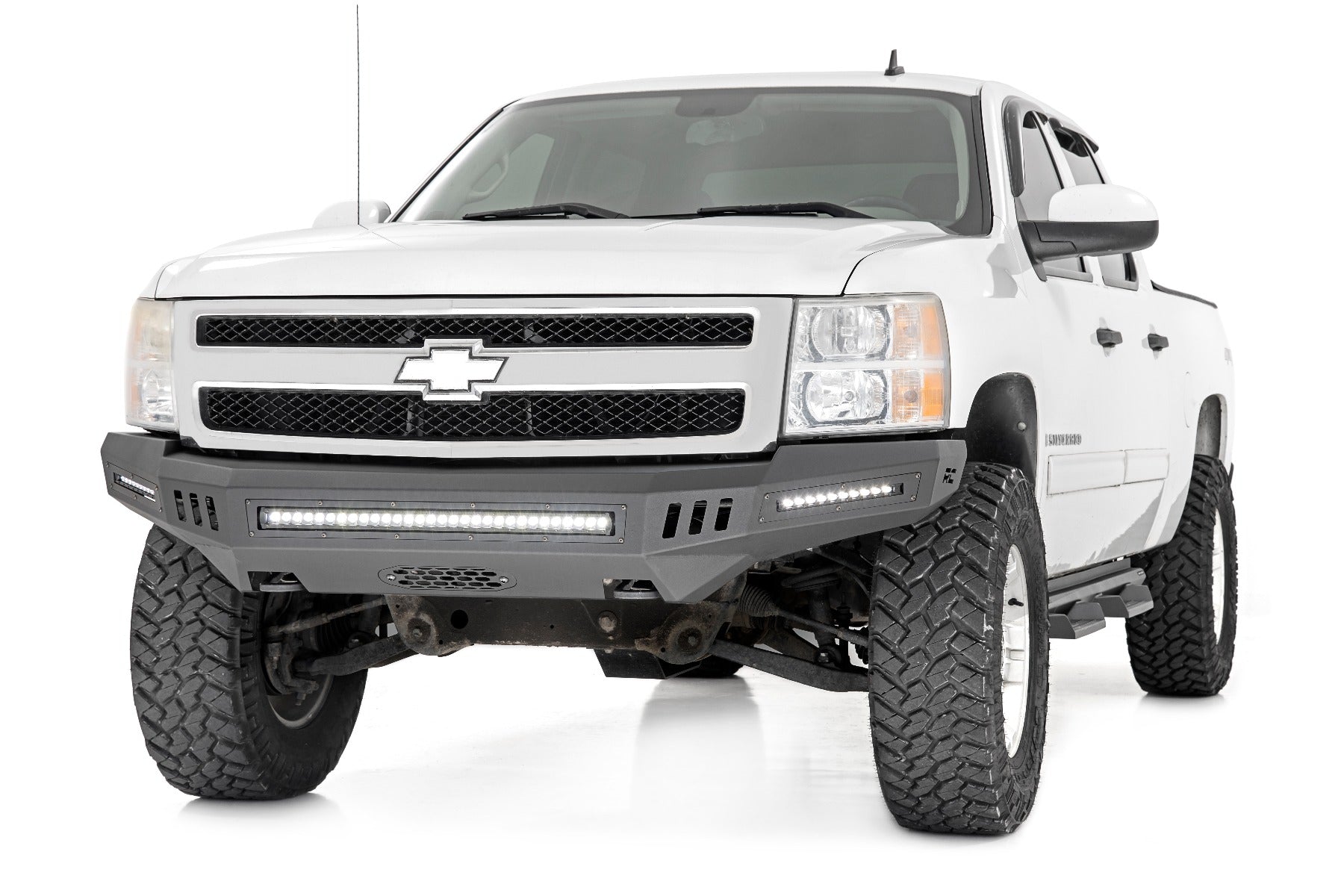Front High Clearance Bumper Black LEDs Chevy Silverado 1500 2WD/4WD (07-13) Rough Country
