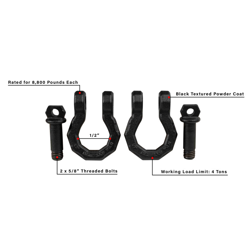 BulletProof Hitches Channel Shackles (Pair) Model SMALLSHACKLE