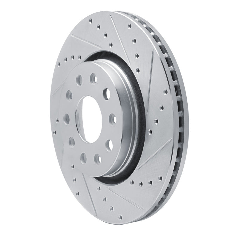 R1 18-25 Jeep Gladiator Front Right Drilled & Slotted Silver Brake Rotor