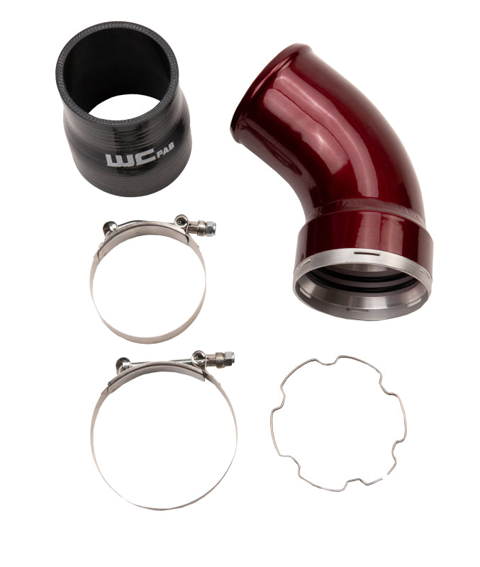Wehrli 06-10 Duramax LBZ/LMM Intercooler Outlet Elbow Kit - Fine Texture Black