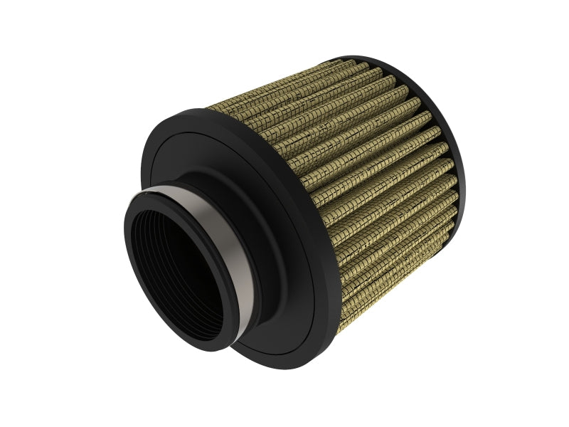 afe Magnum FORCE Intake Replacement Air Filter with inverted design, featuring a cylindrical shape and textured surface for enhanced airflow.
