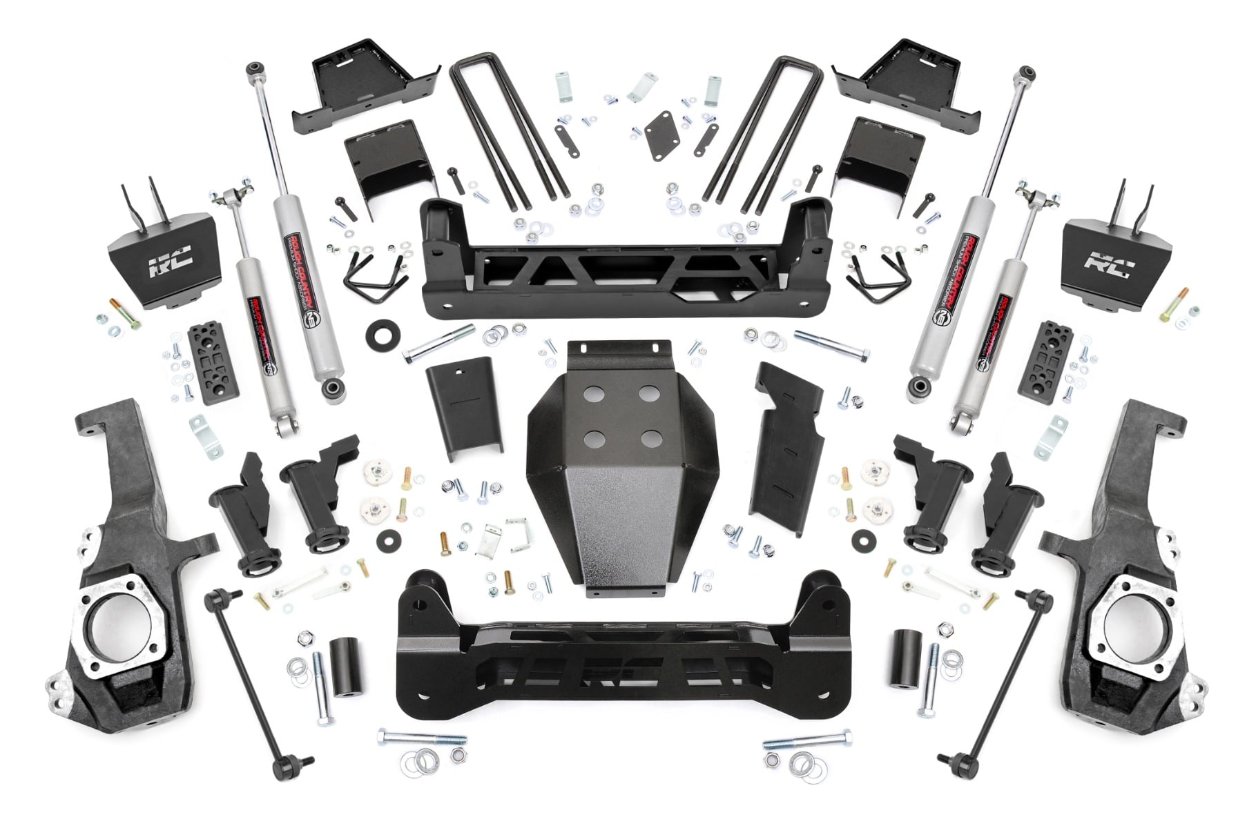 7 Inch Lift Kit Torsion Drop w/ Overloads Silverado/Sierra 2500HD/3500HD (20-26) Rough Country