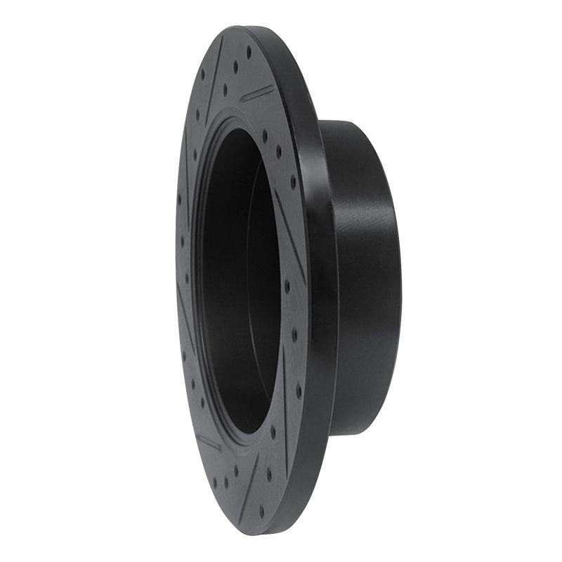 R1 06-18 Dodge Sprinter 2500 Rear Right Drilled & Slotted Black Brake Rotor