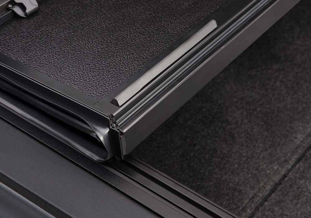BAKFlip FiberMax Hard Folding Truck Bed Cover Rail Mounts Near Top of Bed Rail Rails Can Be Lowered Using Drop Down Brackets 2022-2026 Toyota Tundra with or without Deck Rail System w/out Trail Special Edition Storage Boxes BAK