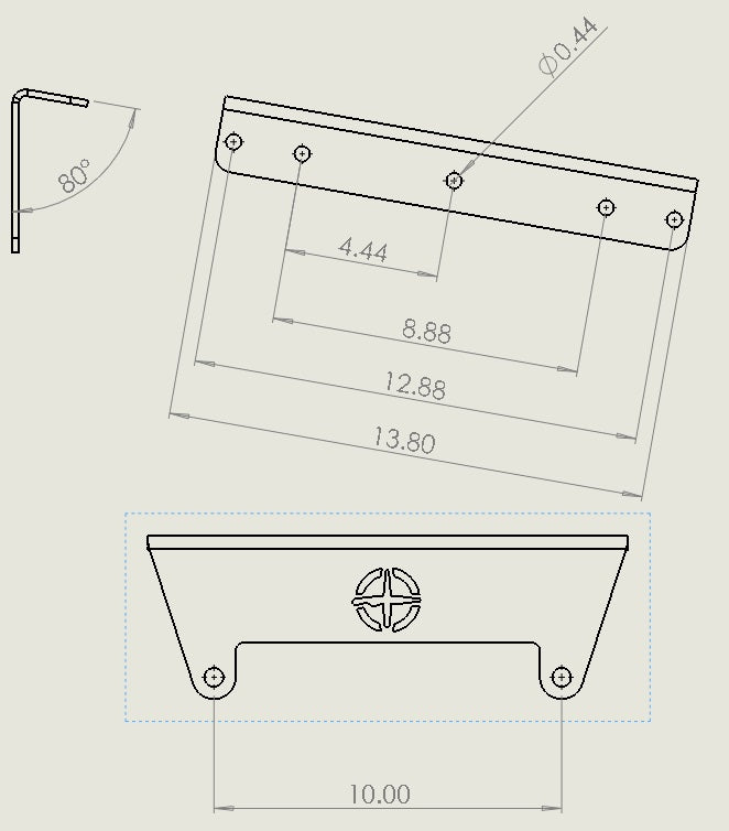 PRO SERIES Alumilite CENTERED FAIRLEAD LIGHT MOUNT