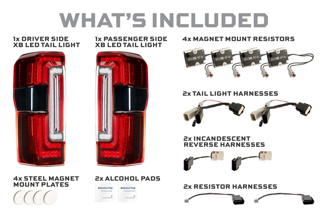 Morimoto Ford Super Duty (2023+) XB LED Tail Lights (Red)