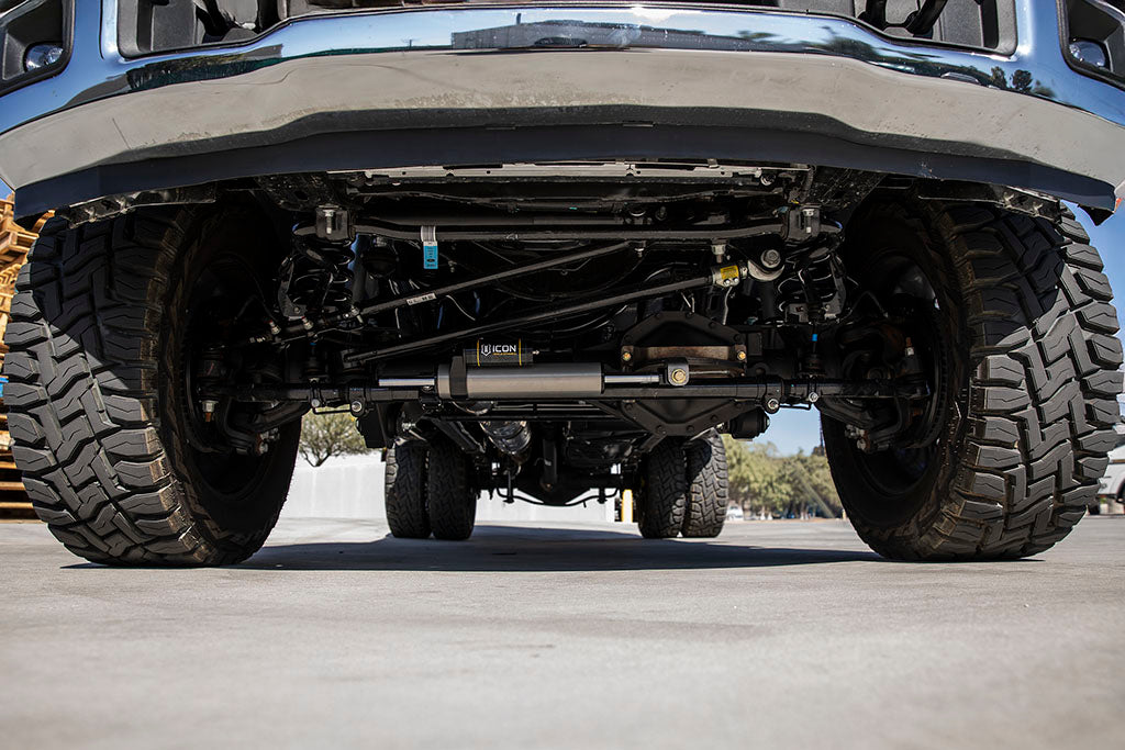 ICON 2005-2024 Ford F-450/F-550 Super Duty, 2.5 Piggyback Centerline Steering Stabilizer Kit