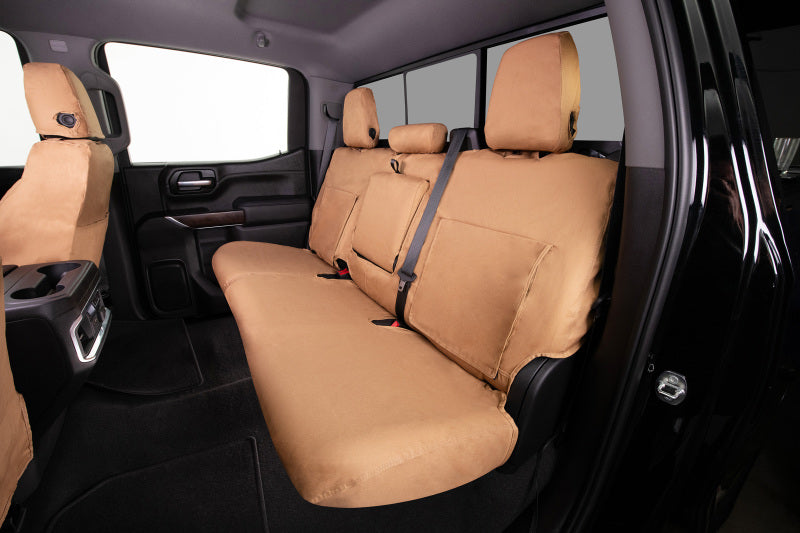 Covercraft 19-24 Dodge RAM Polycotton SeatSaver Custom Front Row Seat Covers - Tan