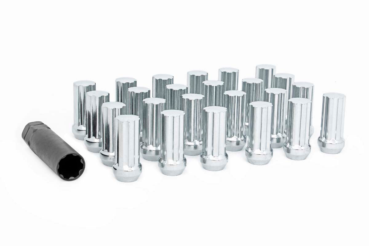 Lug Nut Set M12x1.25 24 Qty Chrome Rough Country