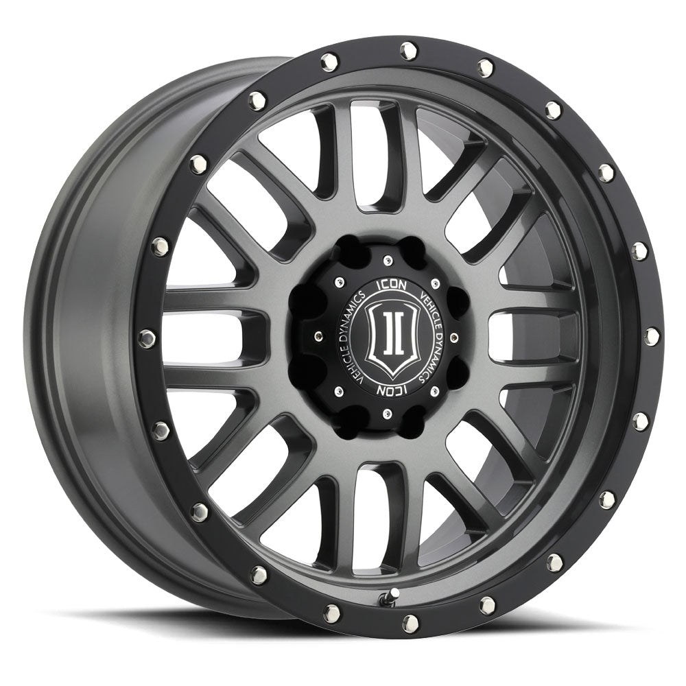 Alpha 20 X 9 / 8 X 170 0MM Offset 5 Inch Backspace Gun Metal, ICON Alloys