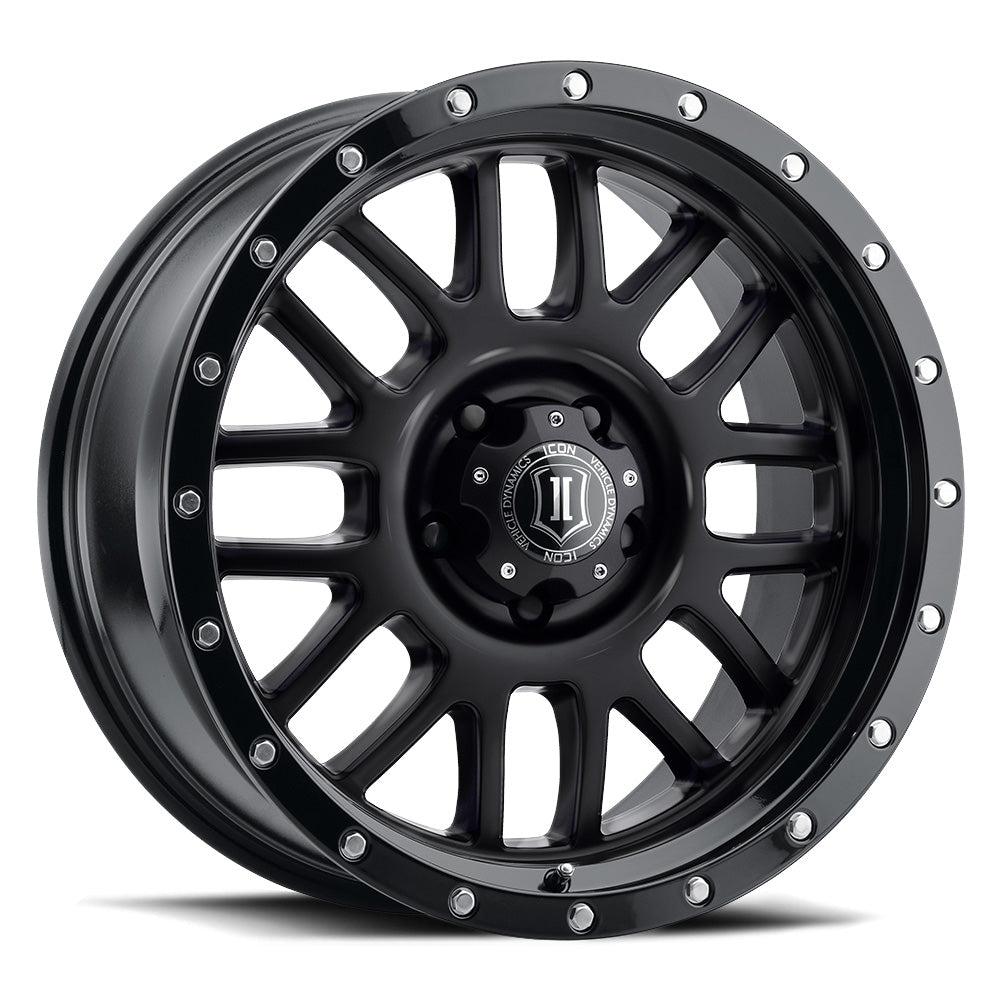 Alpha 20 X 9 / 6 X 5.5 16MM Offset 5.625 Inch Back Space Gloss Black, ICON Alloys