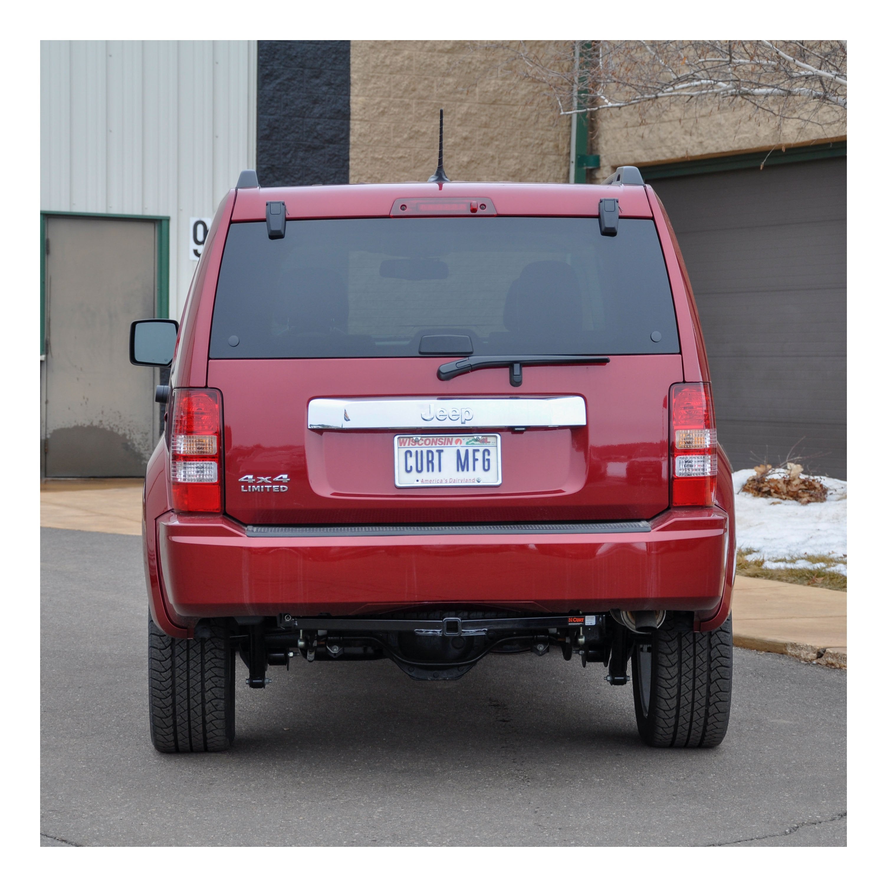 CURT Class 2 Trailer Hitch with Ball Mount, 1-1/4-In Receiver, Fits Select Jeep Liberty Model 122453