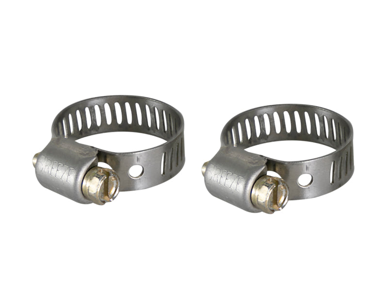 Afe Magnum FORCE Replacement Clamp Kit includes two stainless steel clamps for secure hose connections, adjustable from 7/16 to 25/32 inches.