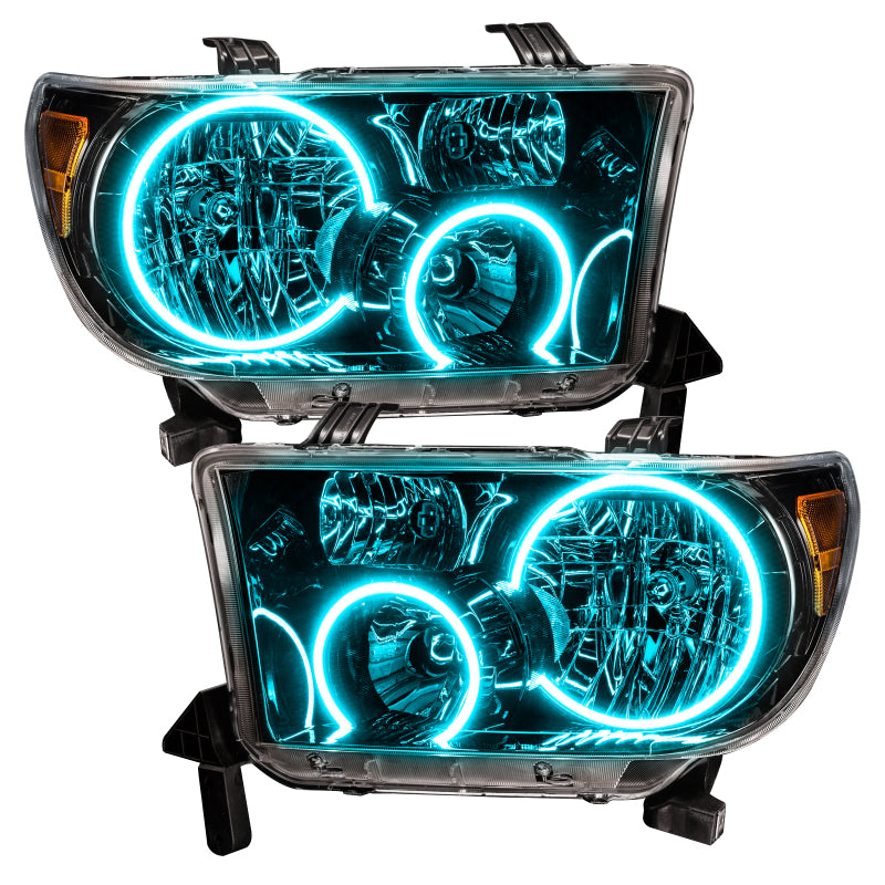 Oracle 07-11 Toyota Tundra Pre-Assembled Headlights- Blk Housing - w/ Simple Controller