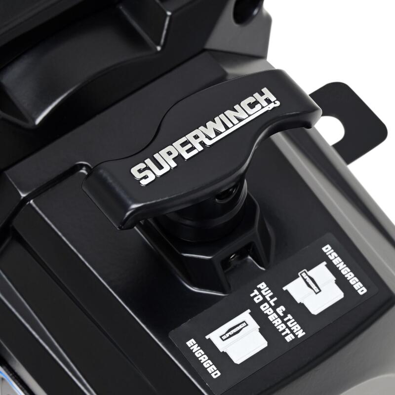 Superwinch 10000 LBS 12V DC 3/8in x 80ft Synthetic Rope SX10SR Winch - Semi Gloss Black