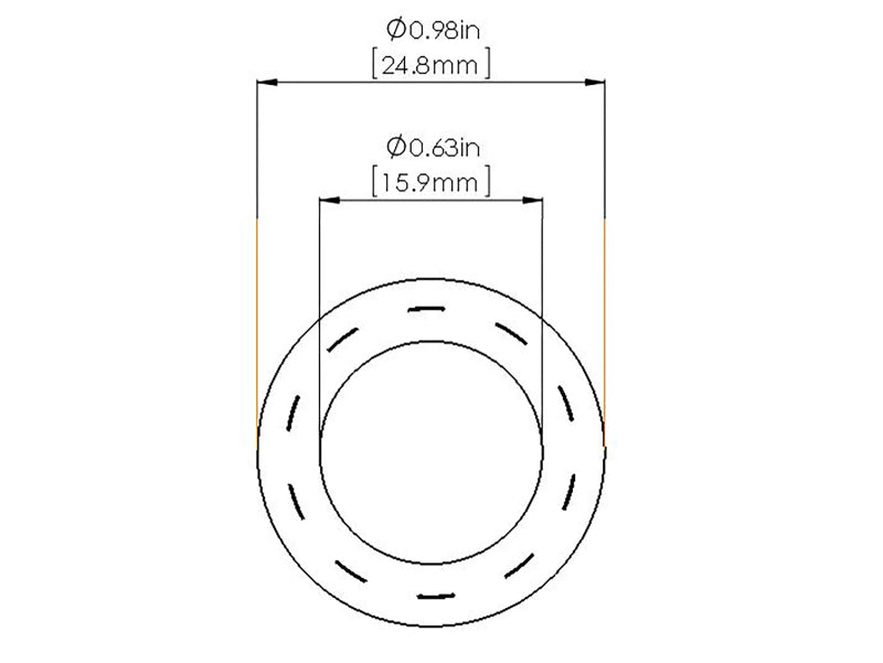 Afe Magnum FORCE replacement fuel hose, 5/8 inch inner diameter, 36 inches long, designed for optimal fuel flow.