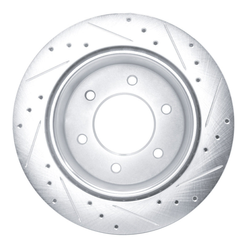 R1 19-25 Ford Ranger (USA/Canada) Rear Left Drilled & Slotted Silver Brake Rotor
