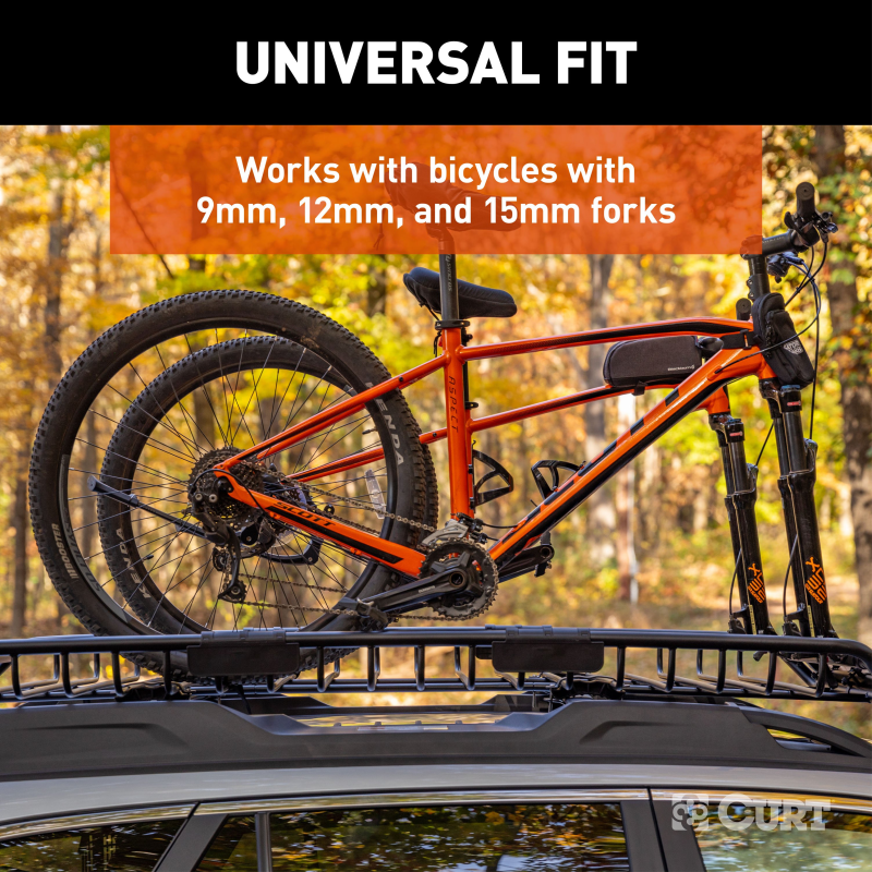 CURT Quick-release Bike Mount Accessory for Model 18123 Roof Rack  Model 18125