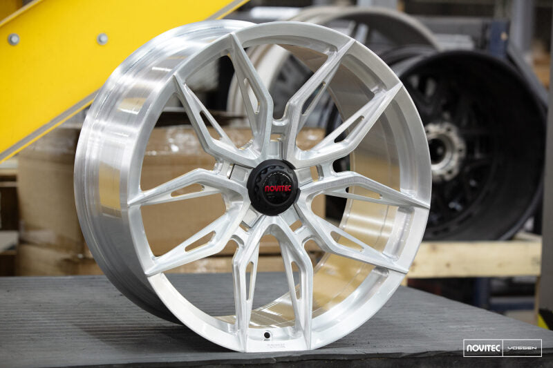 Vossen x Novitec NF11 22x12in - 5x114.3 BP - ET37 - Brushed Gloss Clear Ferrari Roma Rear Wheel