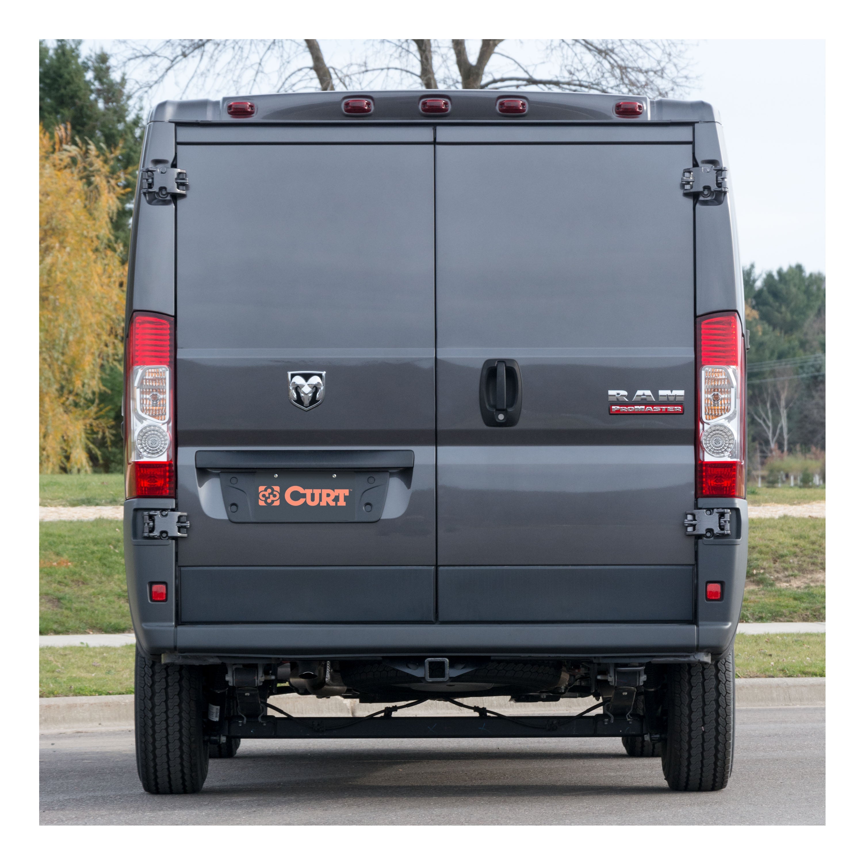 CURT Class 3 Trailer Hitch, 2-Inch Receiver, 5,000 lbs, Fits Select Ram ProMaster 1500, 2500, 3500 Model 13295