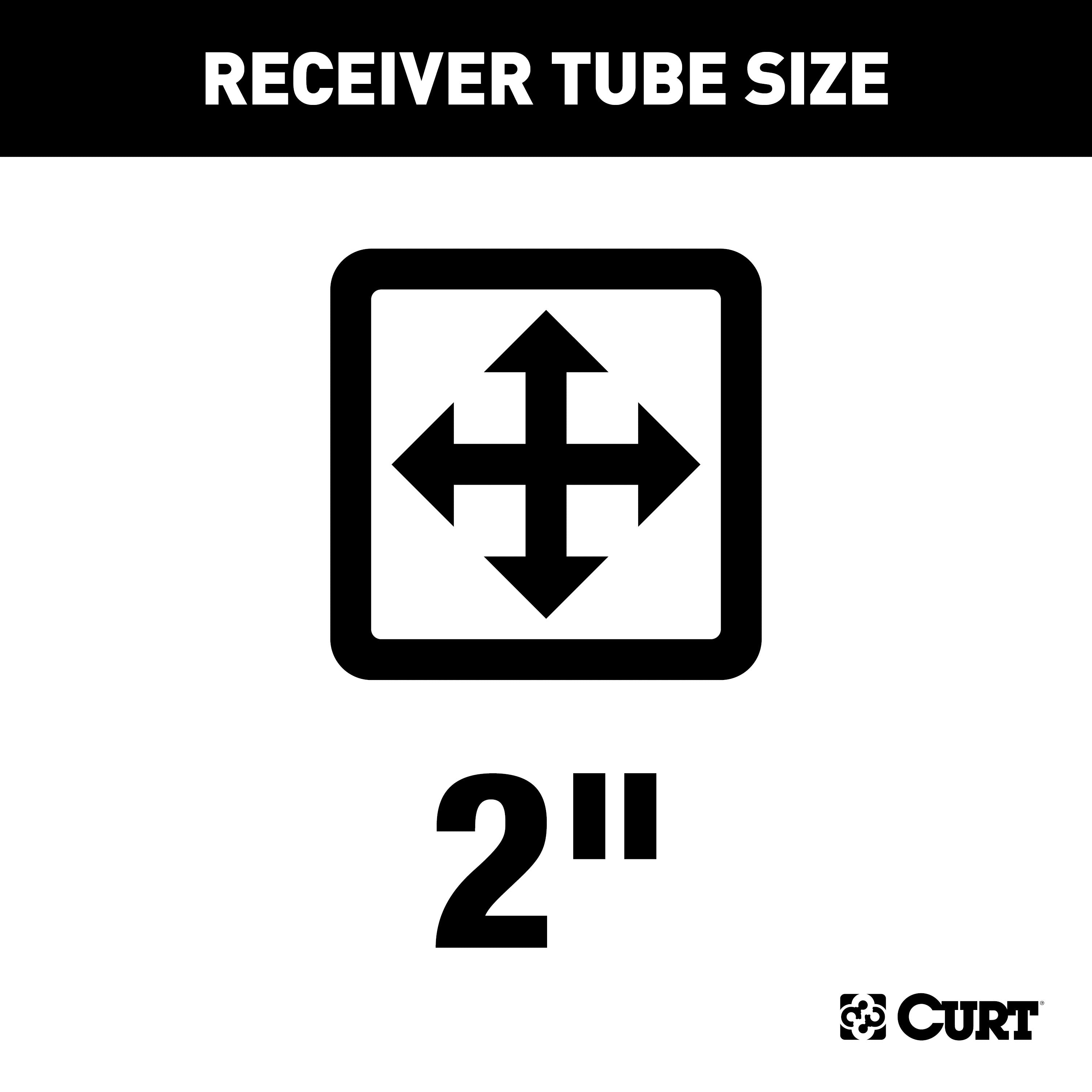 CURT Class 3 Trailer Hitch, 2-Inch Receiver, Round Tube Frame, Fits Select Ford F-150 Model 13371