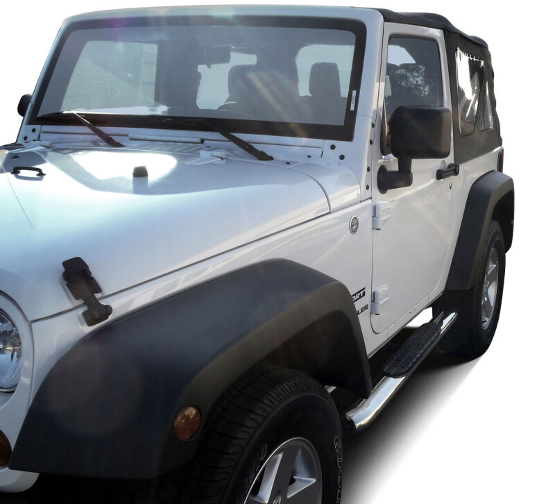 Westin 2007-2017 Jeep Wrangler 2dr PRO TRAXX 4 Oval Nerf Step Bars - SS