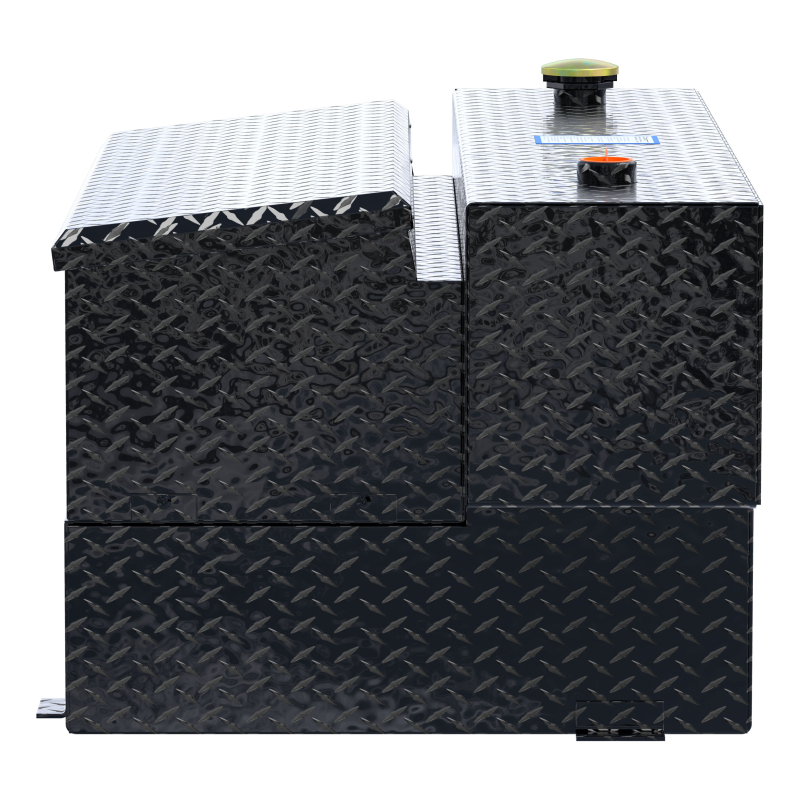 UWS Gloss Black Hammerhead-Style 100-Gallon Aluminum Combo Transfer Tank Model TT-100HH-CB-B