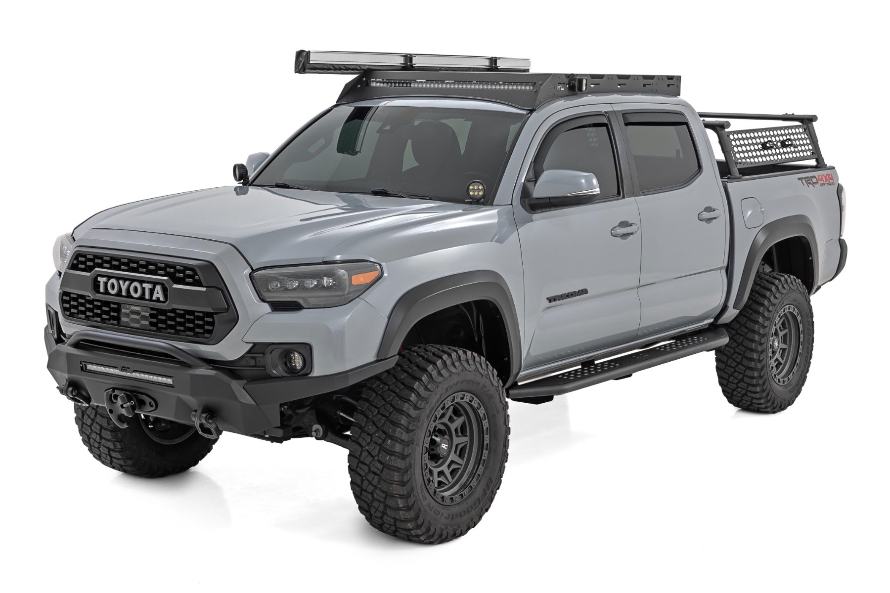 OV2 Running Boards Side Step Bars Crew Cab Toyota Tacoma 2WD/4WD (16-23) Rough Country