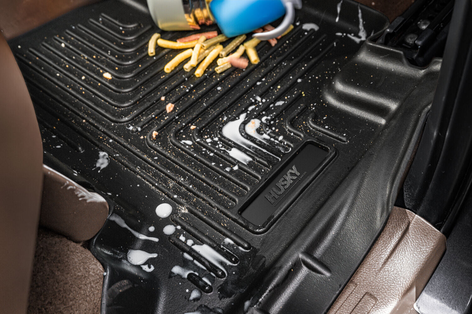 Weatherbeater 2nd Seat Floor Liner Tan 13-21 Lexus LX570 / Toyota Land Cruiser Husky Liners