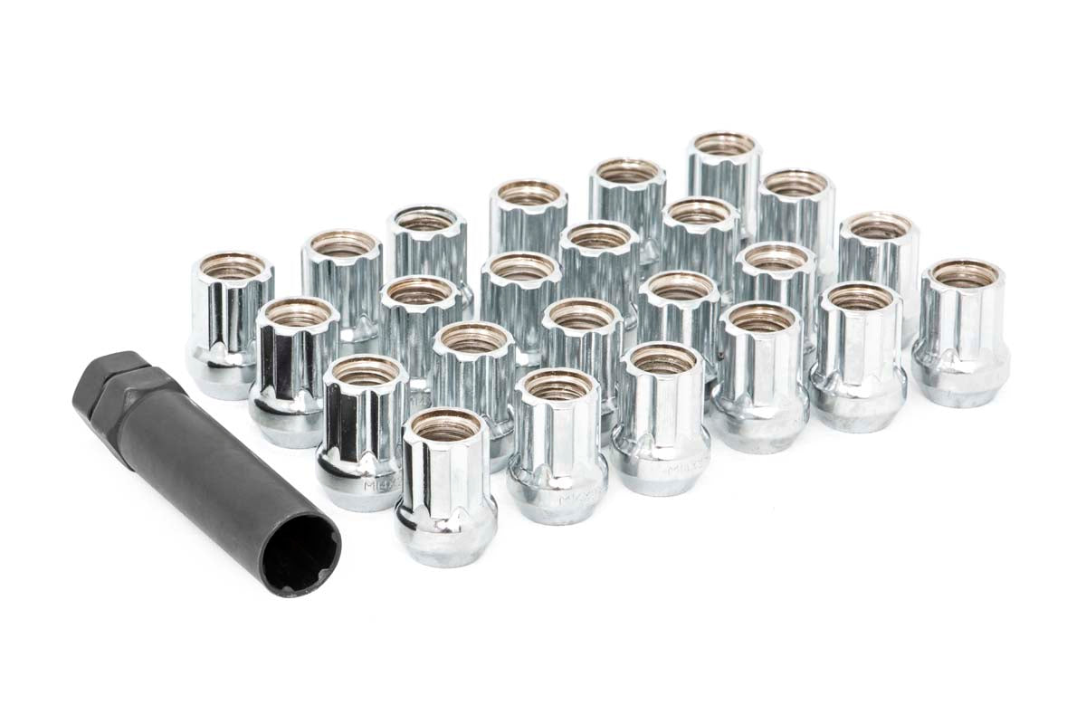 M14 x 1.5 Lug Nut Set of 32 Chrome Open End Rough Country