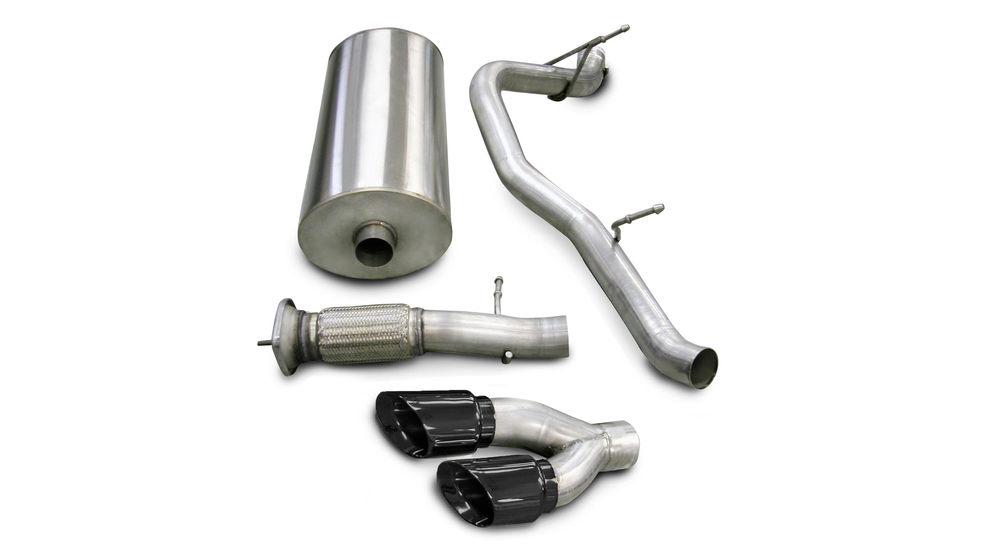 3.0 Inch Cat-Back Sport Single Side Exhaust 4.0 Inch Black Tips 07-10 Cadillac Escalade/GMC Yukon Denali 6.2L V8 Stainless Steel Corsa Performance