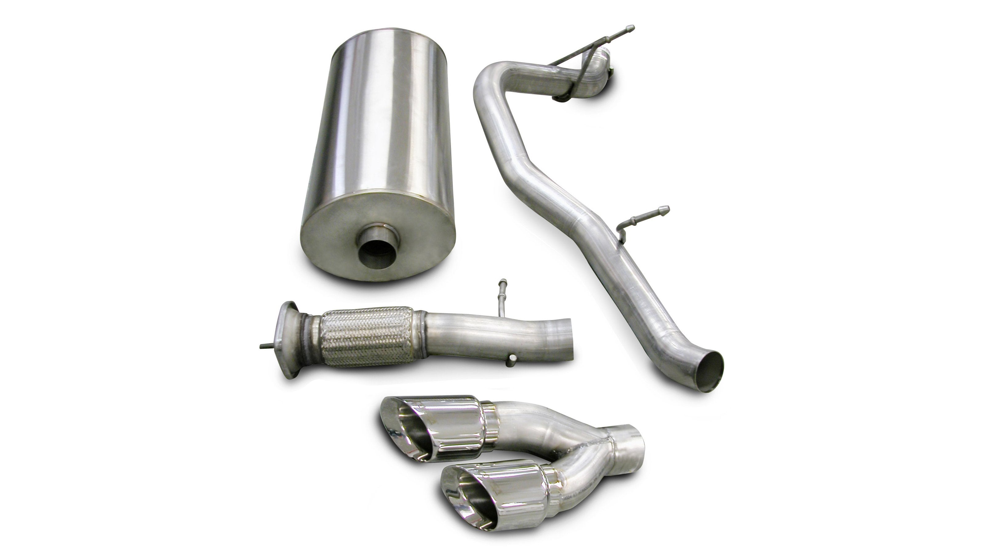 3.0 Inch Cat-Back Sport Single Side Exhaust 4.0 Inch Polished Tips 07-10 Cadillac Escalade/GMC Yukon Denali 6.2L V8 Stainless Steel Corsa Performance