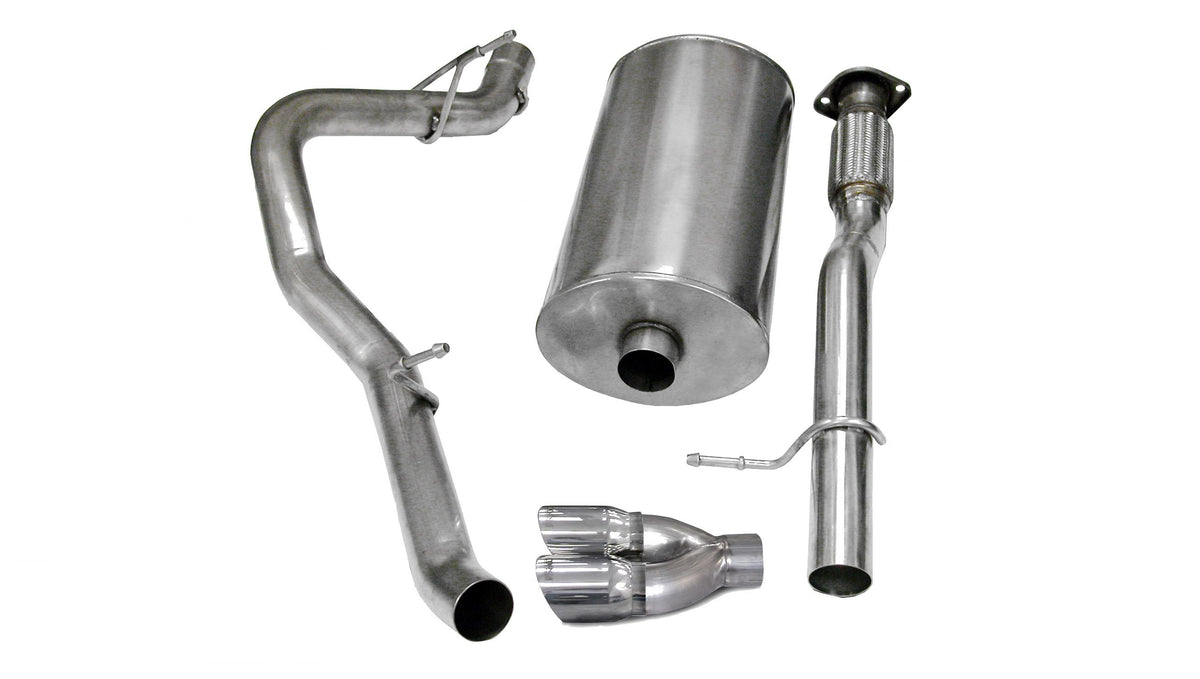 3.0 Inch Cat-Back Sport Single Side Exhaust 4.0 Inch Polished Tips 07-08 Chevy Avalanche/Suburban GMC Yukon XL 5.3L/6.0L V8 Stainless Steel Corsa Performance