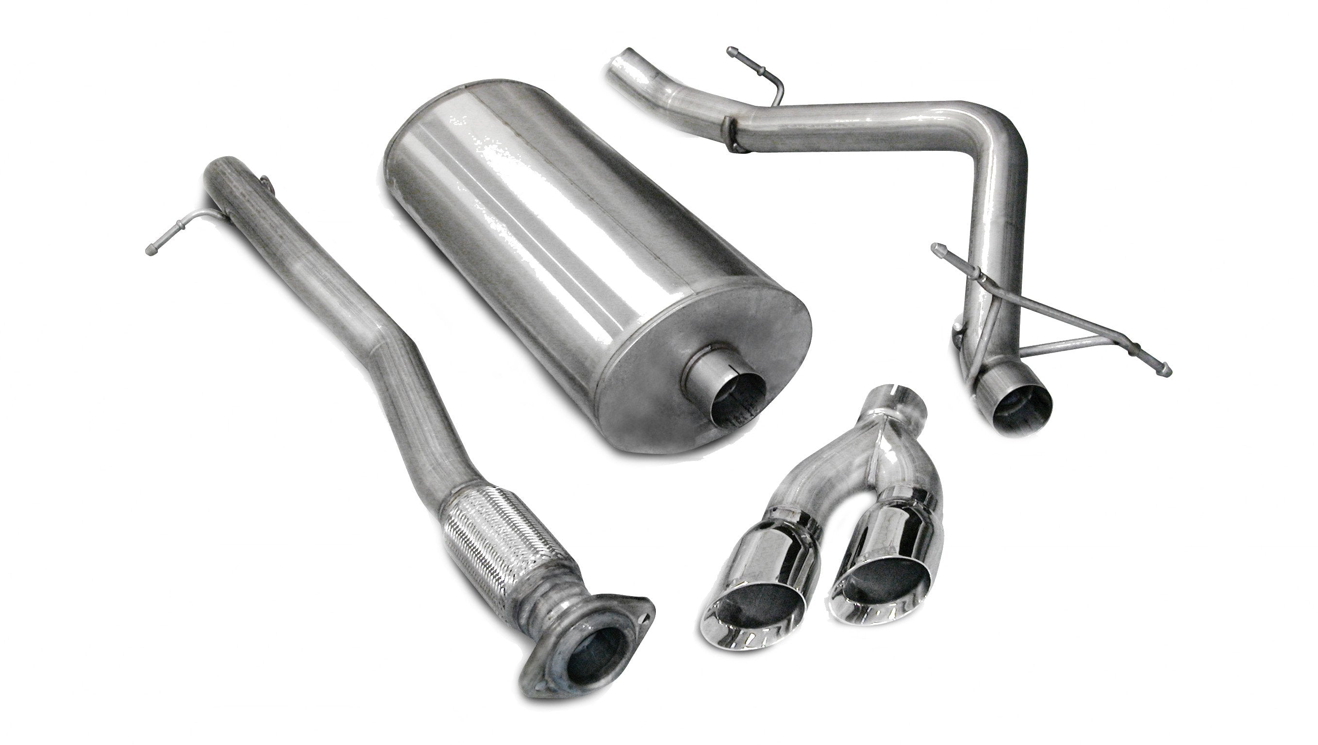 3.0 Inch Cat-Back Sport Single Side Exhaust 4.0 Inch Polished Tips 07-08 Silverado/Sierra 143.5 Inch Wheelbase 4.8L/5.3L/6.0L V8 Stainless Steel Corsa Performance